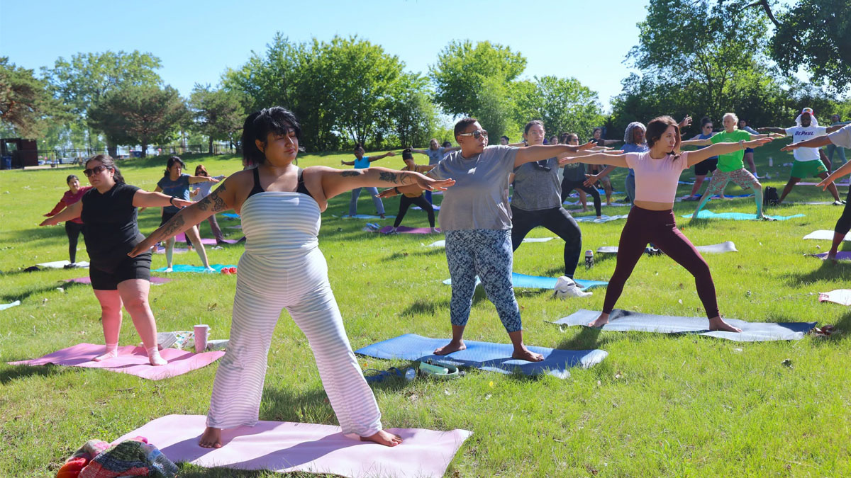 Yoga at the Beach in Waukegan